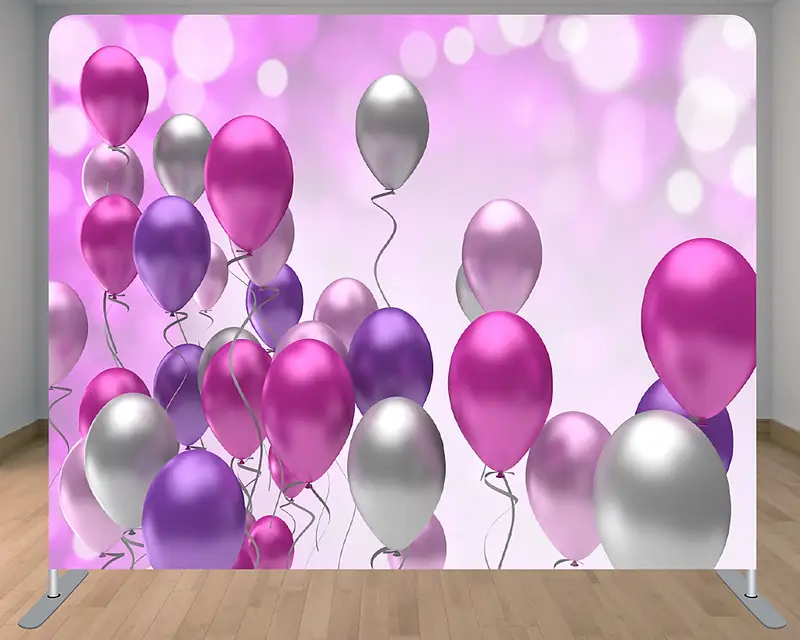 Photo Booth Hire Penrith | Selfie Pod Hire Cumbria | Funny Photo Booth 13 Purple Balloons photo booth backdrop