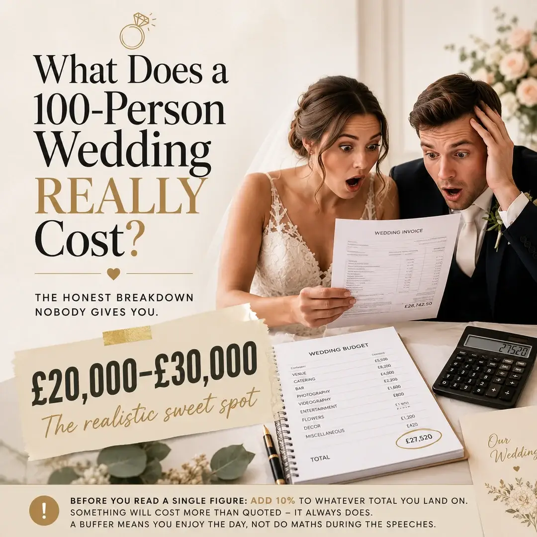 What a 100-person wedding really costs in the UK