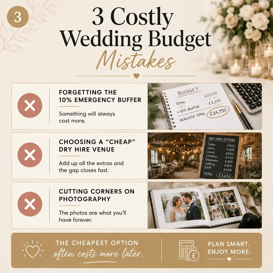 3 costly wedding budget mistakes to avoid