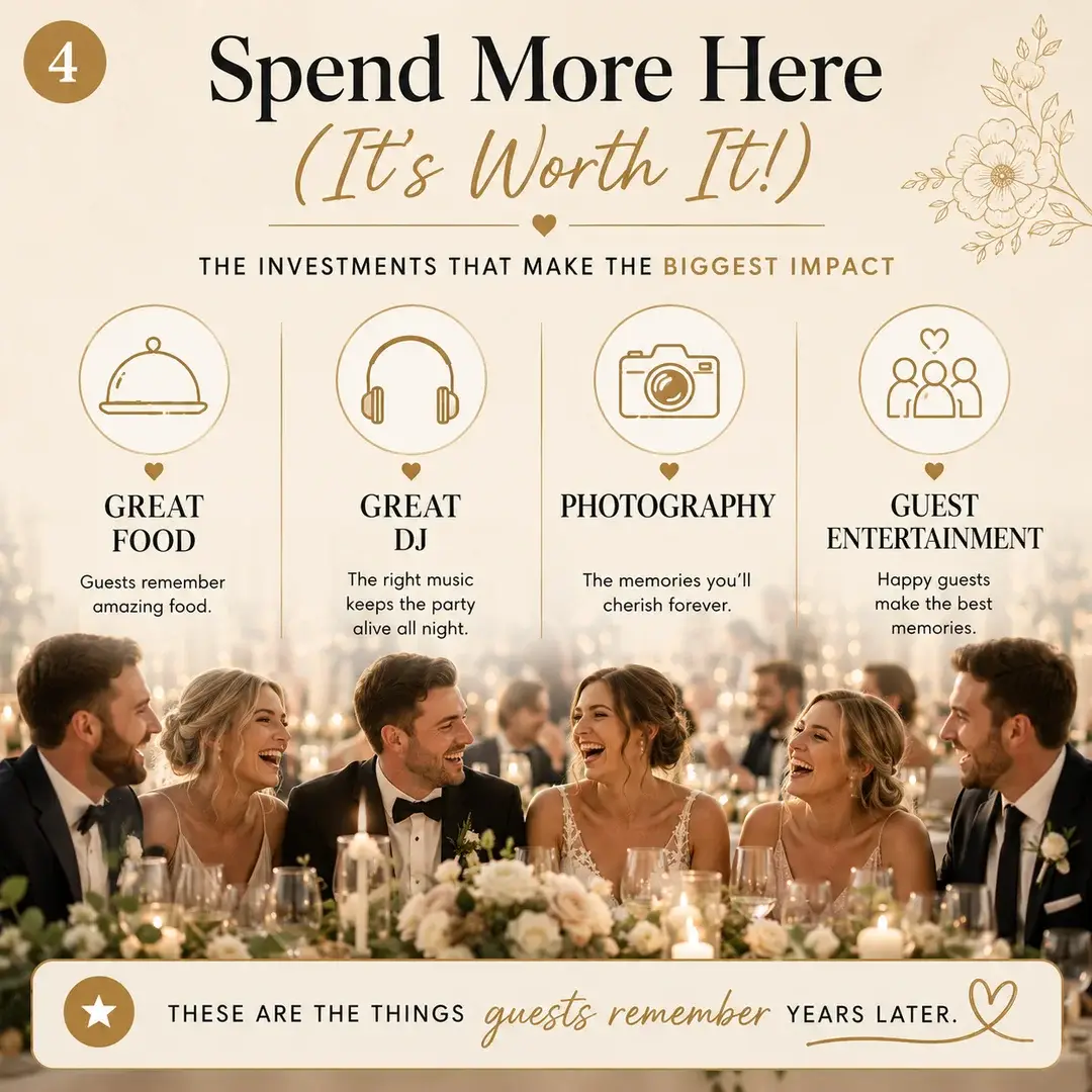 Where to spend more on your wedding budget